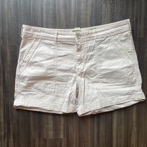 Anthro khaki wanderer shorts